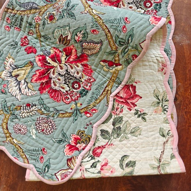 Coldstone Reversible Table Runner - Coral Slub -