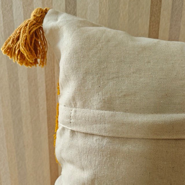 Dawn Cushion Cover Embroidered, 16" x 16", Pack of 1 - Coral Slub -
