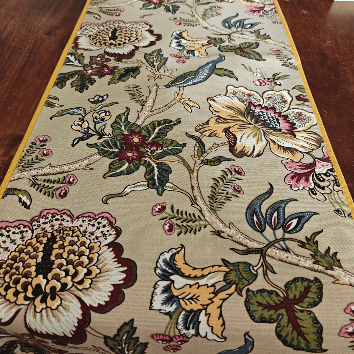 Dune Bloom Cotton Table Runner, 100% cotton, 13" x 72" - Coral Slub - 