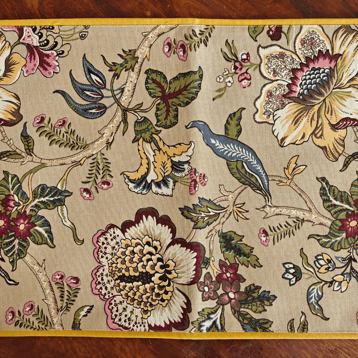 Dune Bloom Cotton Table Runner, 100% cotton, 13" x 72" - Coral Slub - 