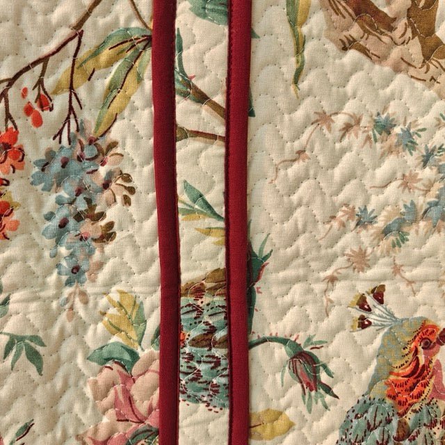 Ember Botanic Print Tote Bag - Coral Slub - 