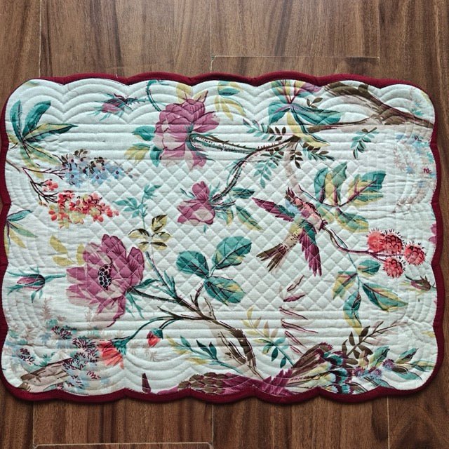 Ember Glow Reversible Placemats Set of 6 - Coral Slub -