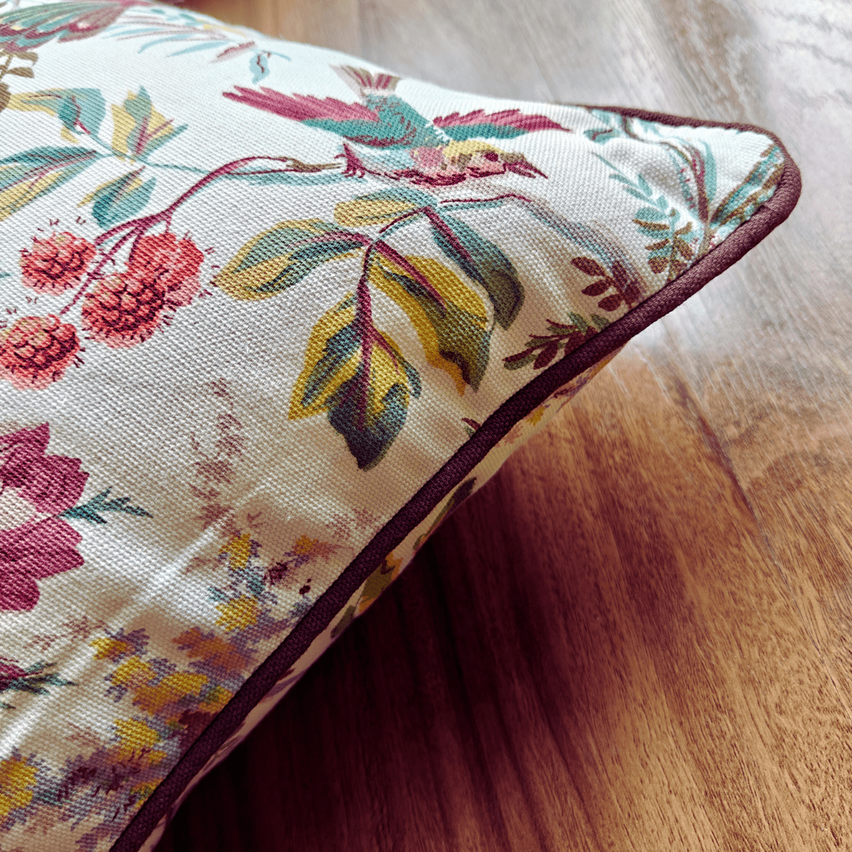 Ember Printed Cushion Covers, 16" x 16", Pack of 5 - Coral Slub - 