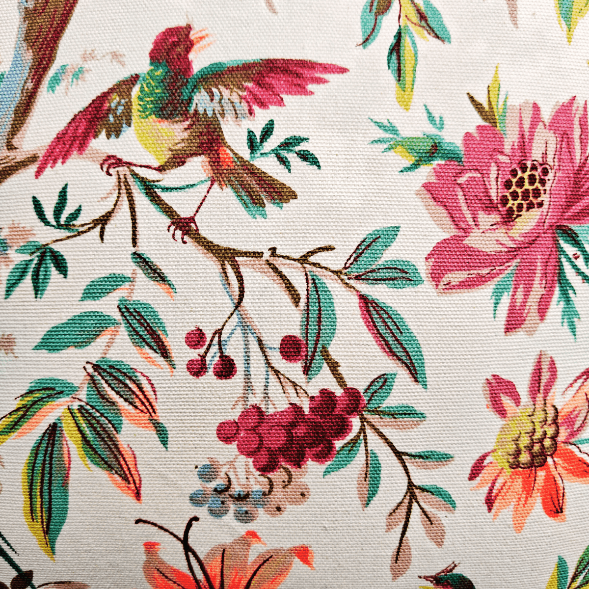 Ember Printed Cushion Covers, 16" x 16", Pack of 5 - Coral Slub - 