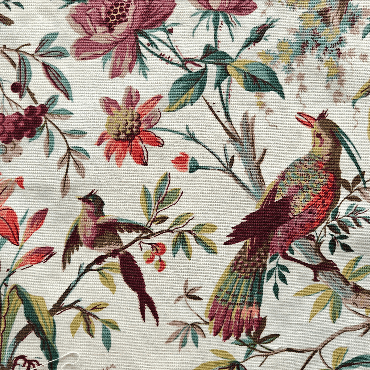 Ember Printed Table Runner, 100% cotton, 13" x 72" - Coral Slub - 