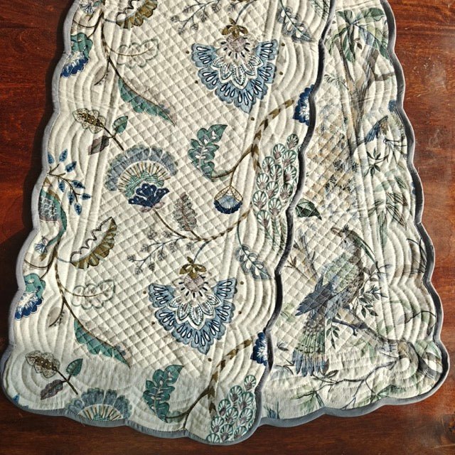 Fern Meadow Reversible Table Runner - Coral Slub -