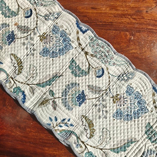 Fern Meadow Reversible Table Runner - Coral Slub -