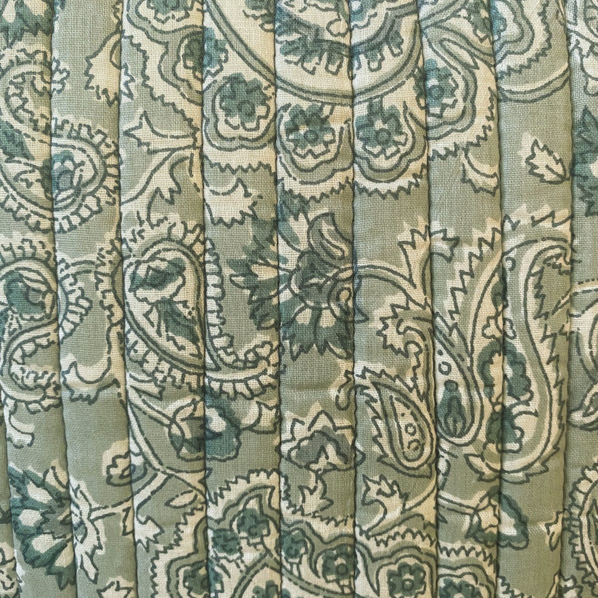 Fern Quilted Cushion Covers, pack of 5, 16" x 16" - Coral Slub - 