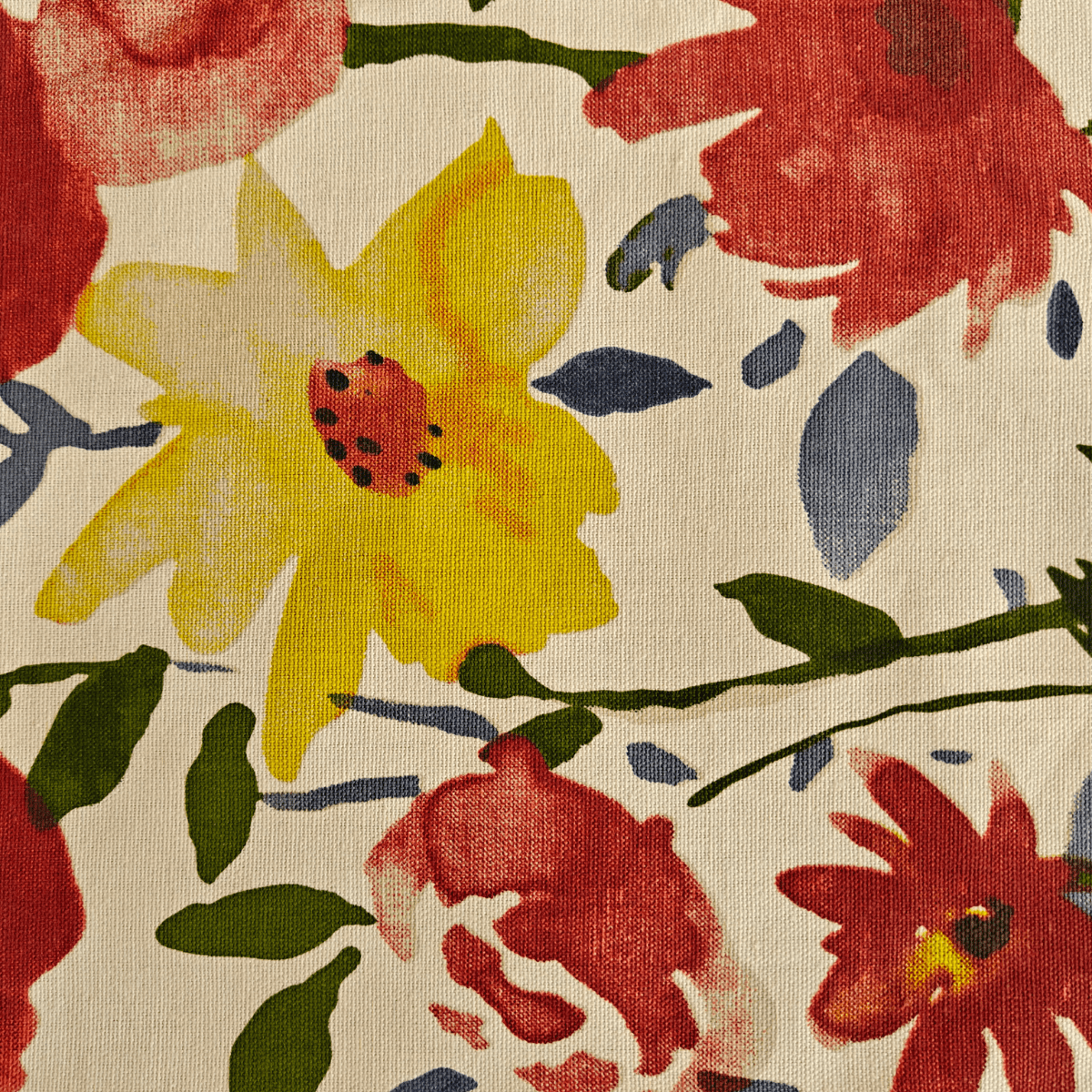 Fern Valley Printed Table Runner, 100% cotton, 13" x 72" - Coral Slub - 