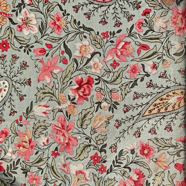 Floren Printed Table Runner - Coral Slub -