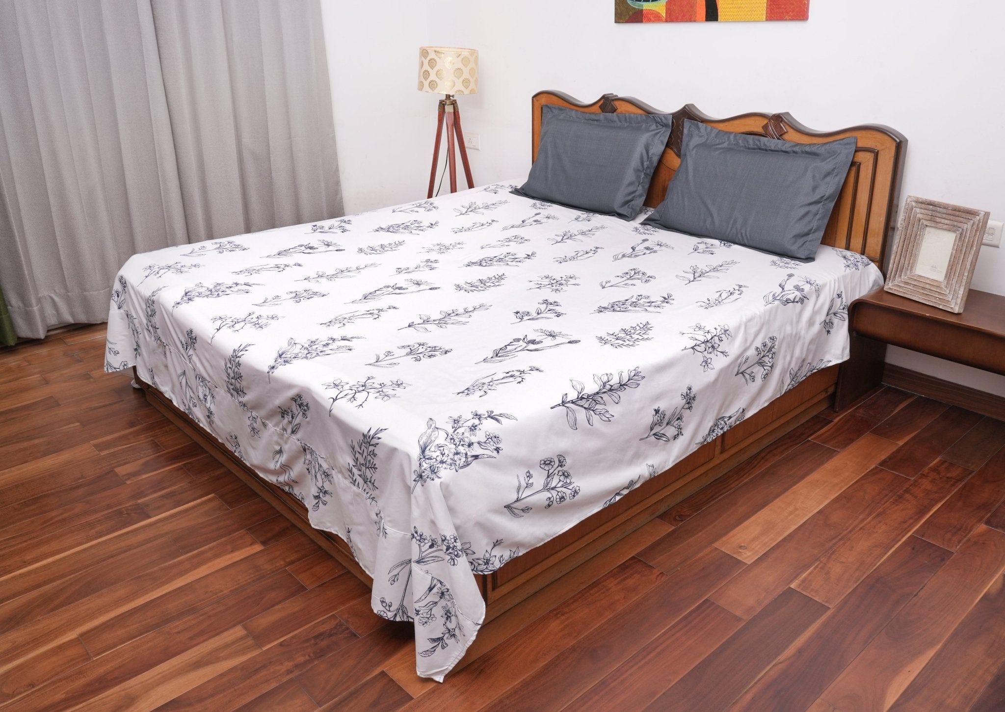 Frost Bedsheet Set King Size, 108" x 108" - Coral Slub - 