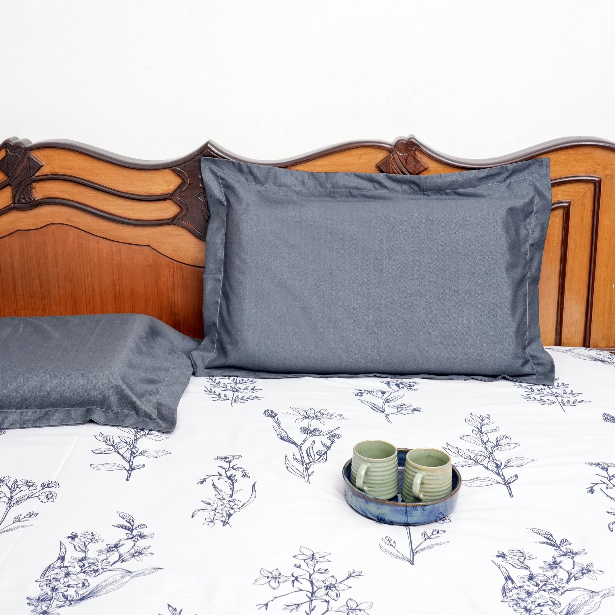 Frost Bedsheet Set King Size, 108" x 108" - Coral Slub - 