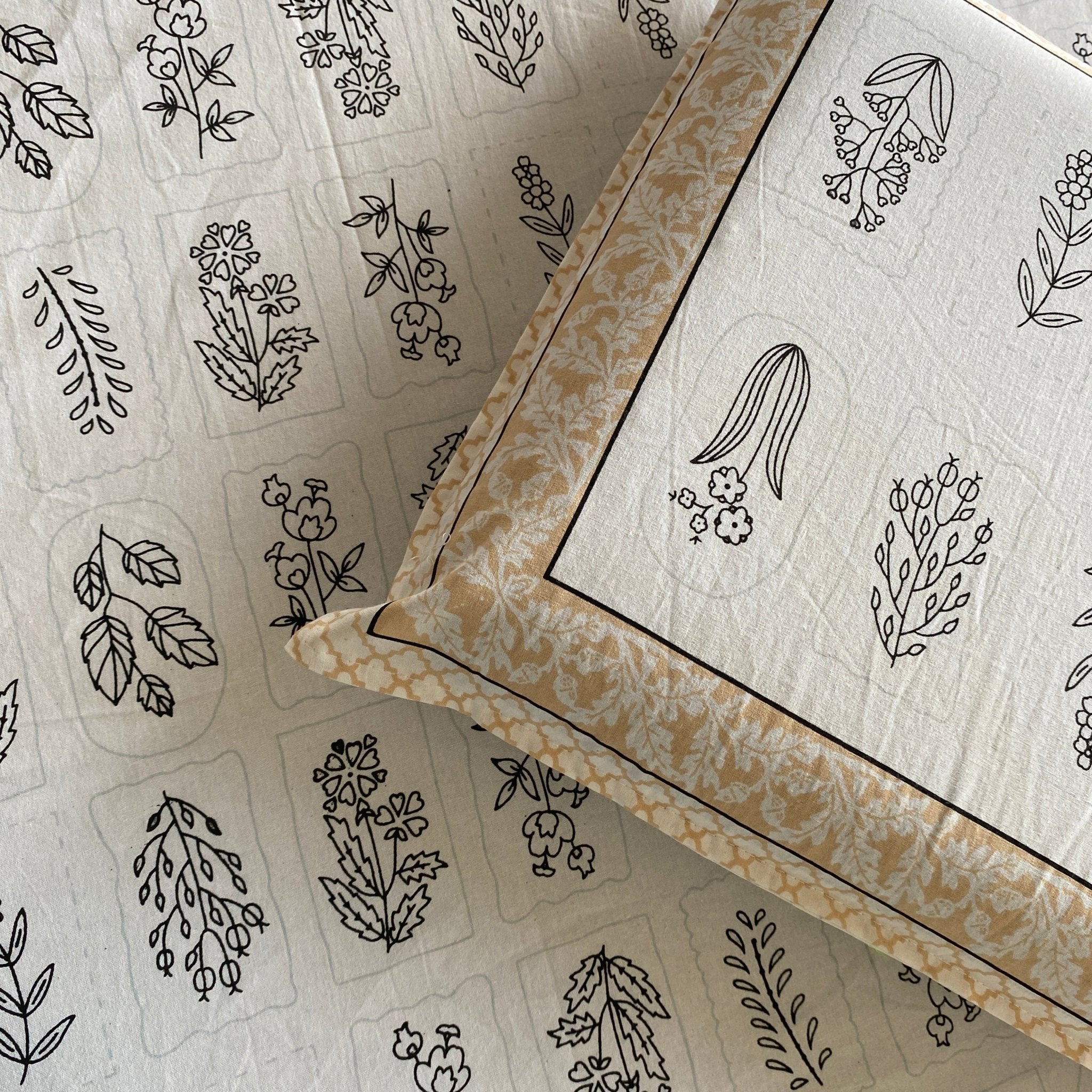 Fulwari Bedsheet Set 100% Cotton, King Size, 100" x 108" - Coral Slub - 