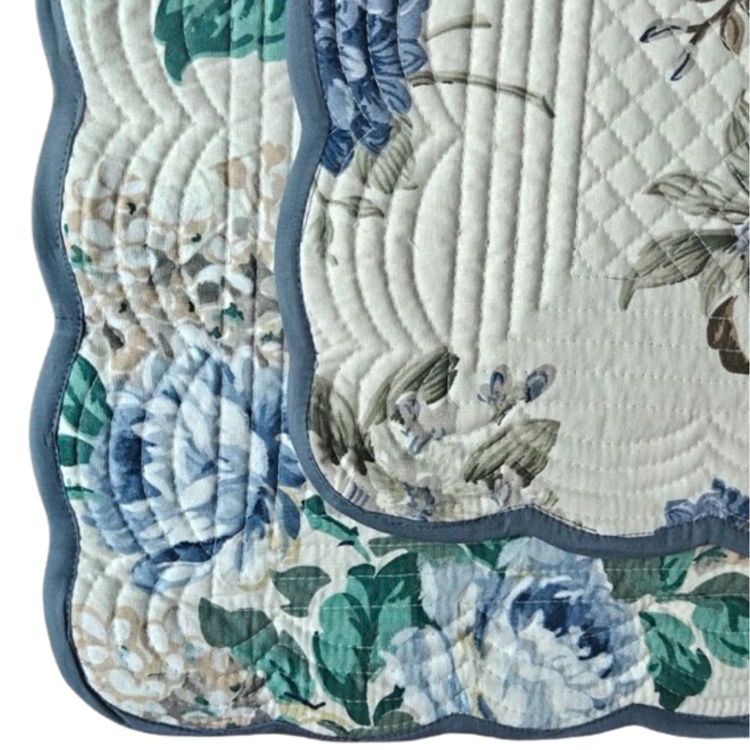 Grapevine Reversible Placemats Set of 6 - Coral Slub -