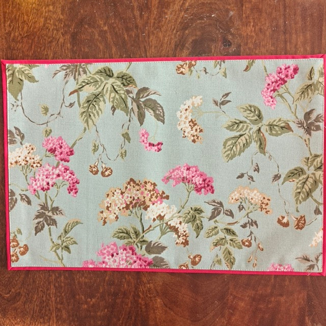 Floral Garden Printed Placemats – Cotton Canvas – Set of 6, 12" x 18"