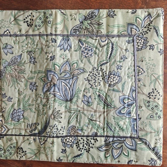 Grove Quilted Table Runner - Coral Slub -