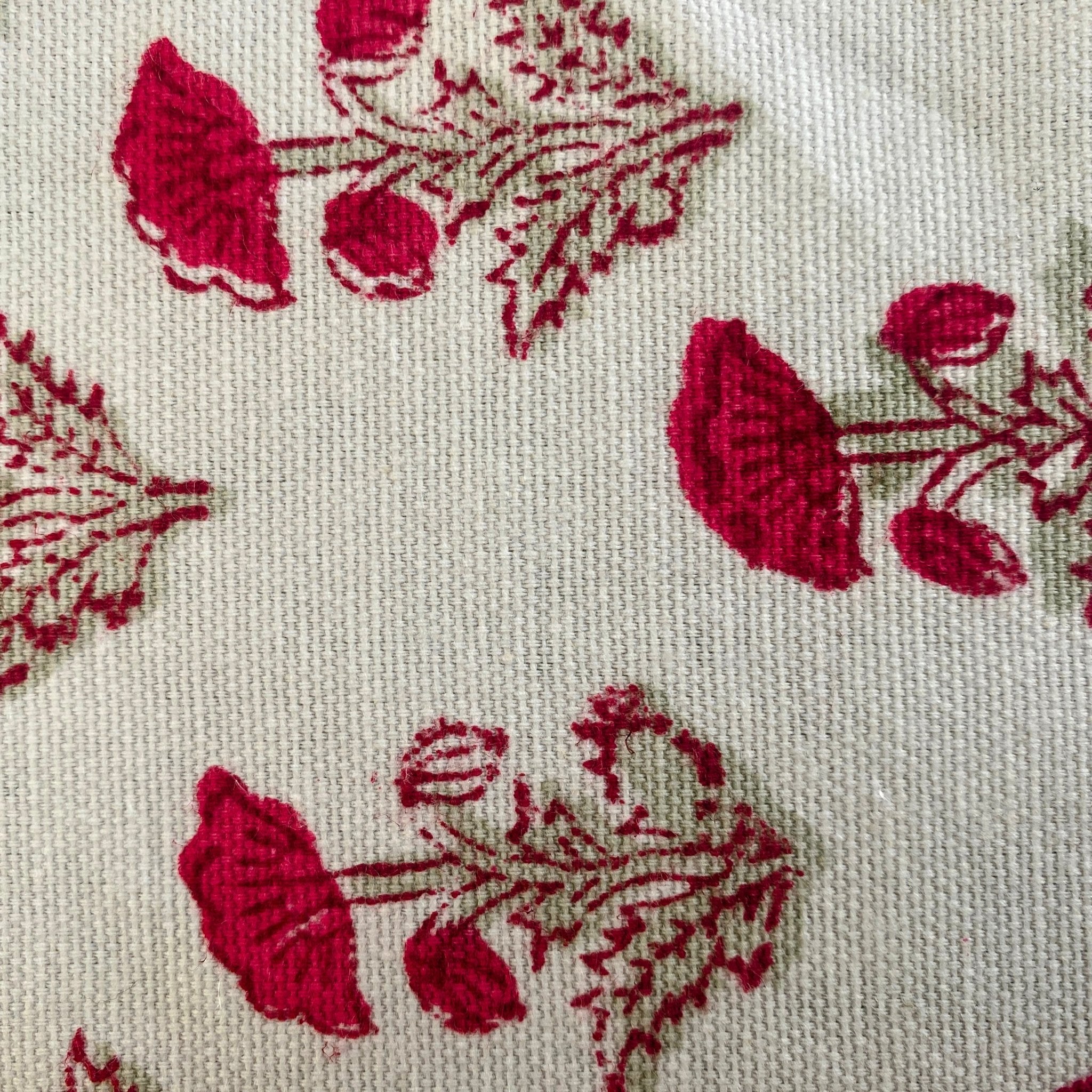 Gudhal 6 Seater Dining Table Cover, 100% Cotton Canvas, 60" x 90" - Coral Slub - 