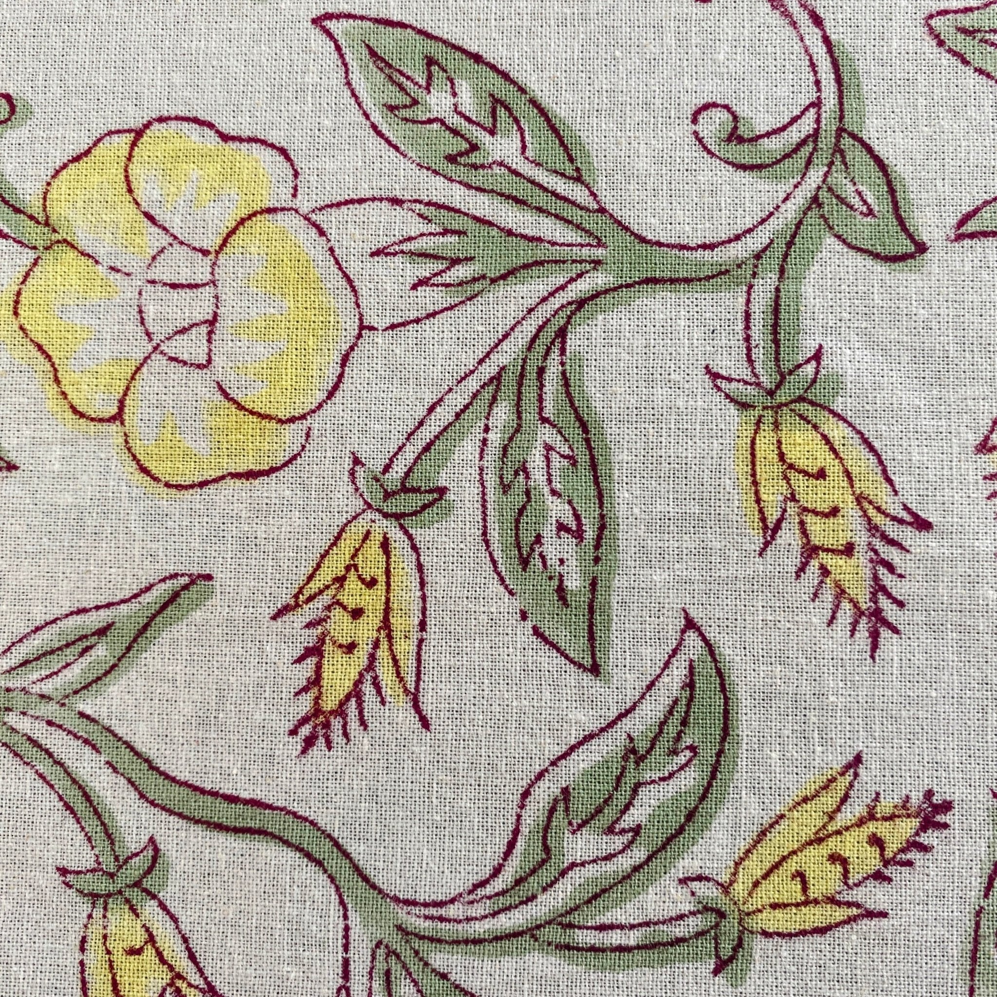 Gulanchi 6 Seater Dining Table Cover, 100% Cotton, 60" x 90" - Coral Slub - 