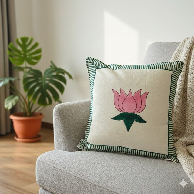 Gulpari Cushion Covers, Pack of 5 - Coral Slub - 