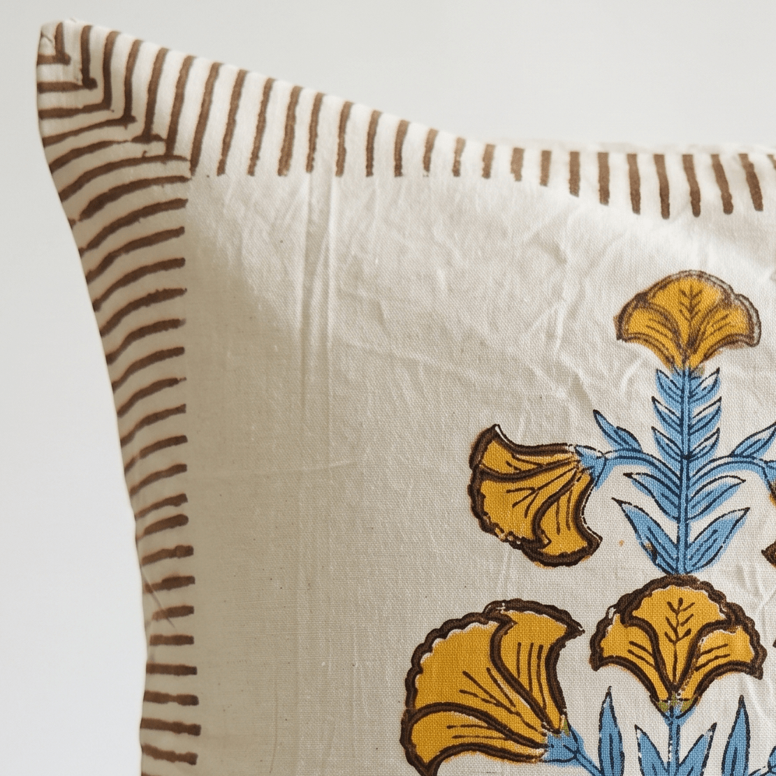 Gulrez Printed Cushion Covers, Pack of 5 - Coral Slub -