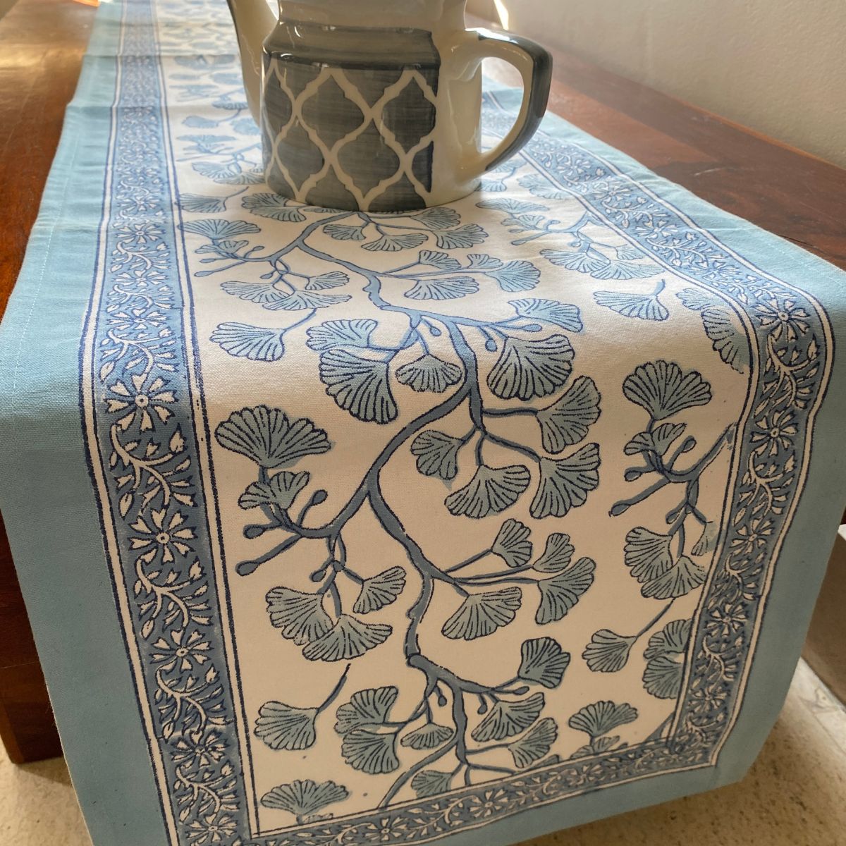 Gulshan Table Runner, 100% cotton, 13" x 72" - Coral Slub - 