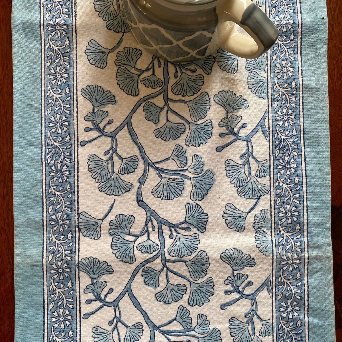 Gulshan Table Runner, 100% cotton, 13" x 72" - Coral Slub - 