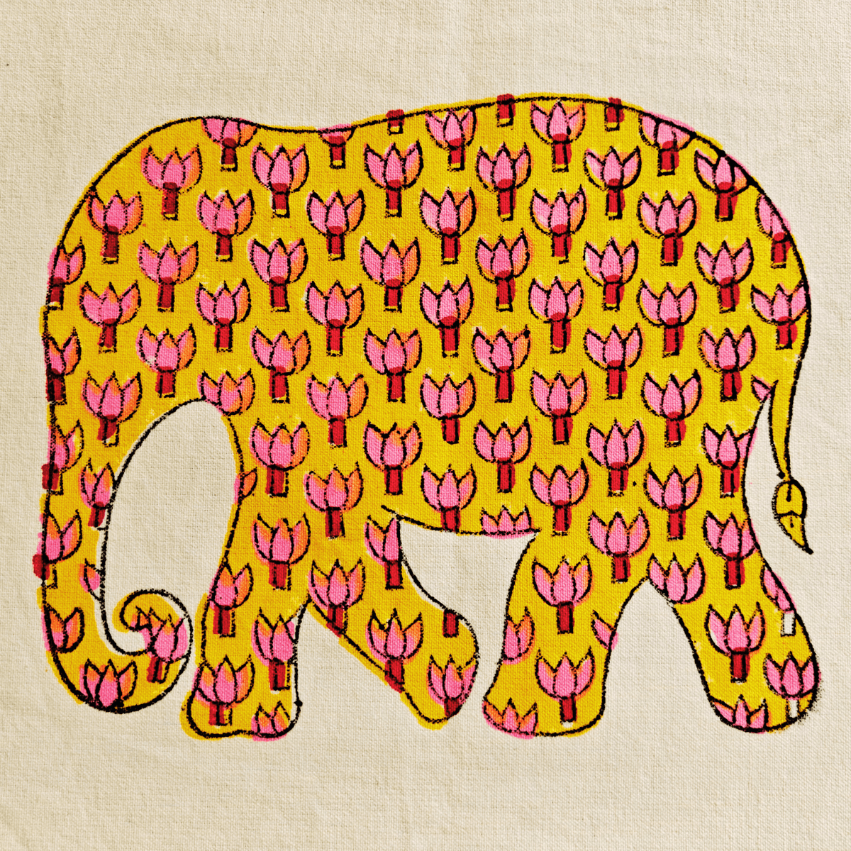 Hasti Table Runner, 100% cotton, 13" X 72" - Coral Slub - 