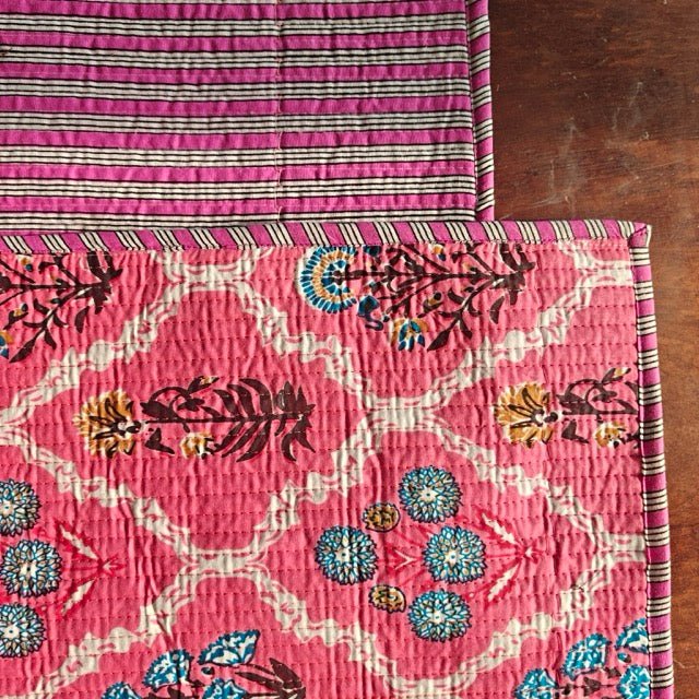Hastika Reversible Placemats - Coral Slub -