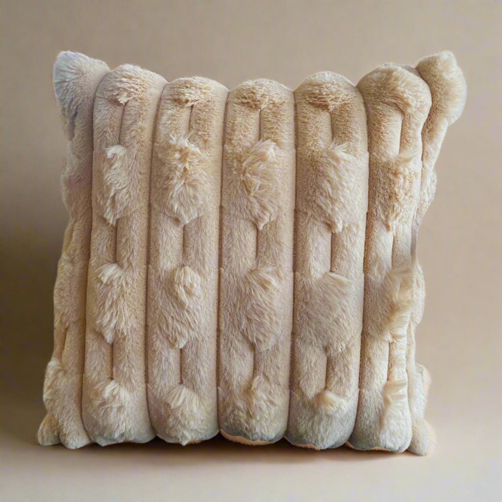 Herringbone Cushion Covers, Sand Color, Pack of 2, 16" x 16" - Coral Slub - 