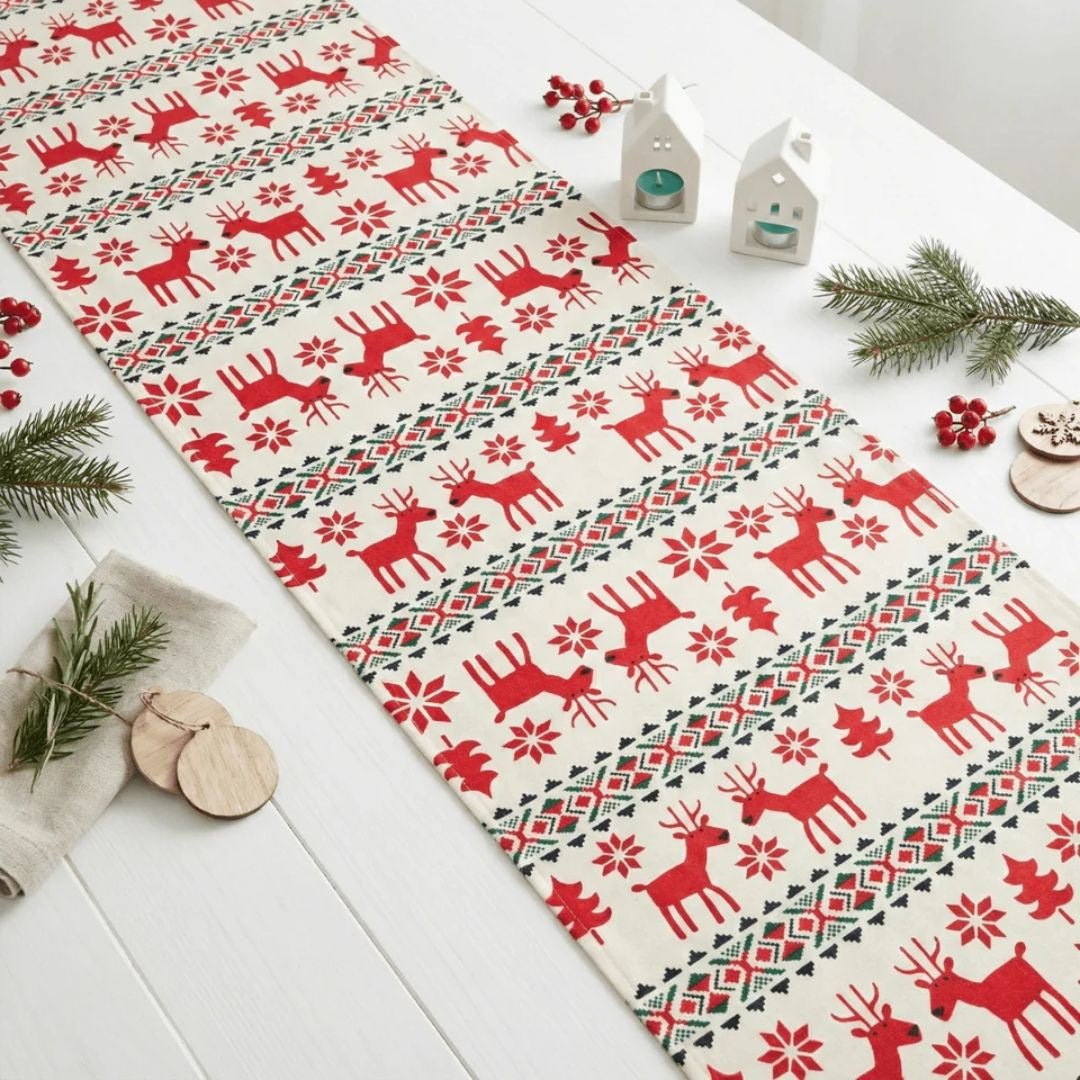 Holly Table Runner, 72" x 13" - Coral Slub - 