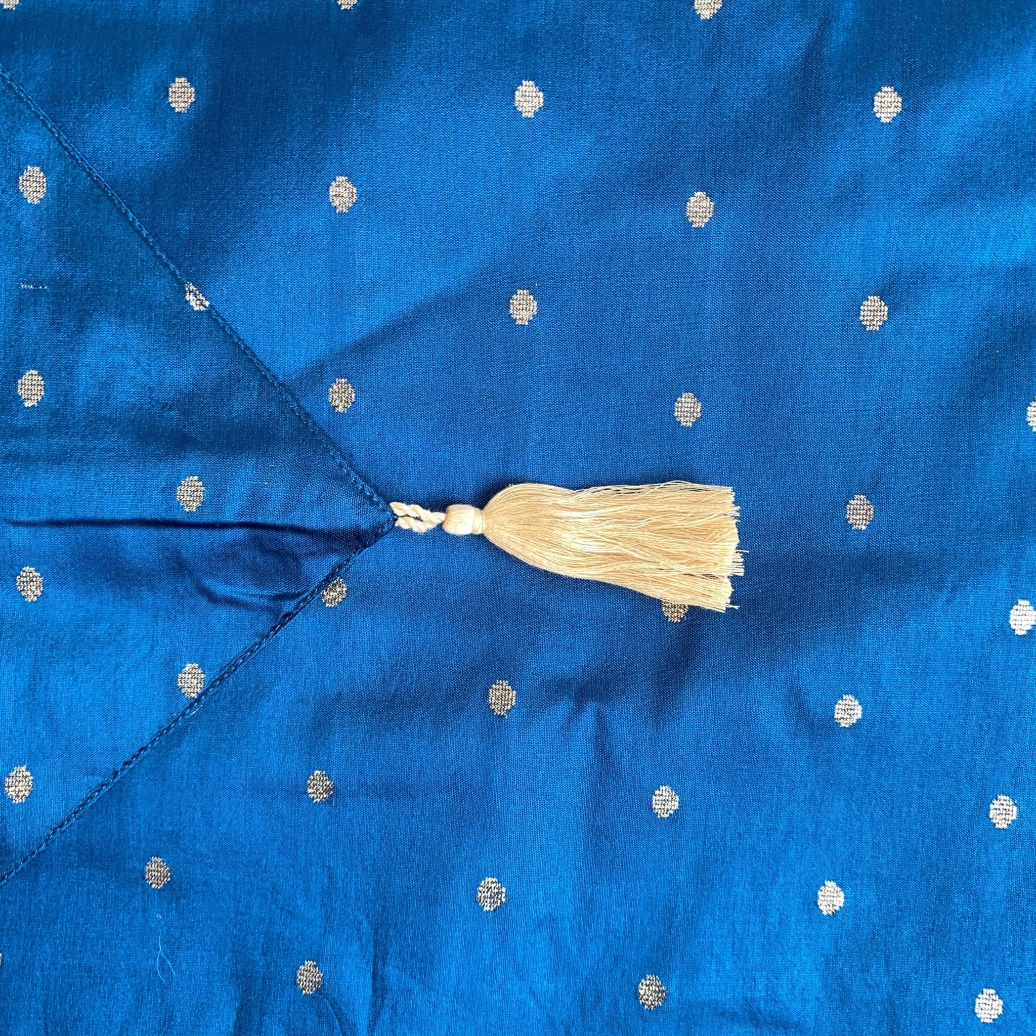 Indigo Charm Taffetta Table Runner 13" x 72" - Coral Slub - 