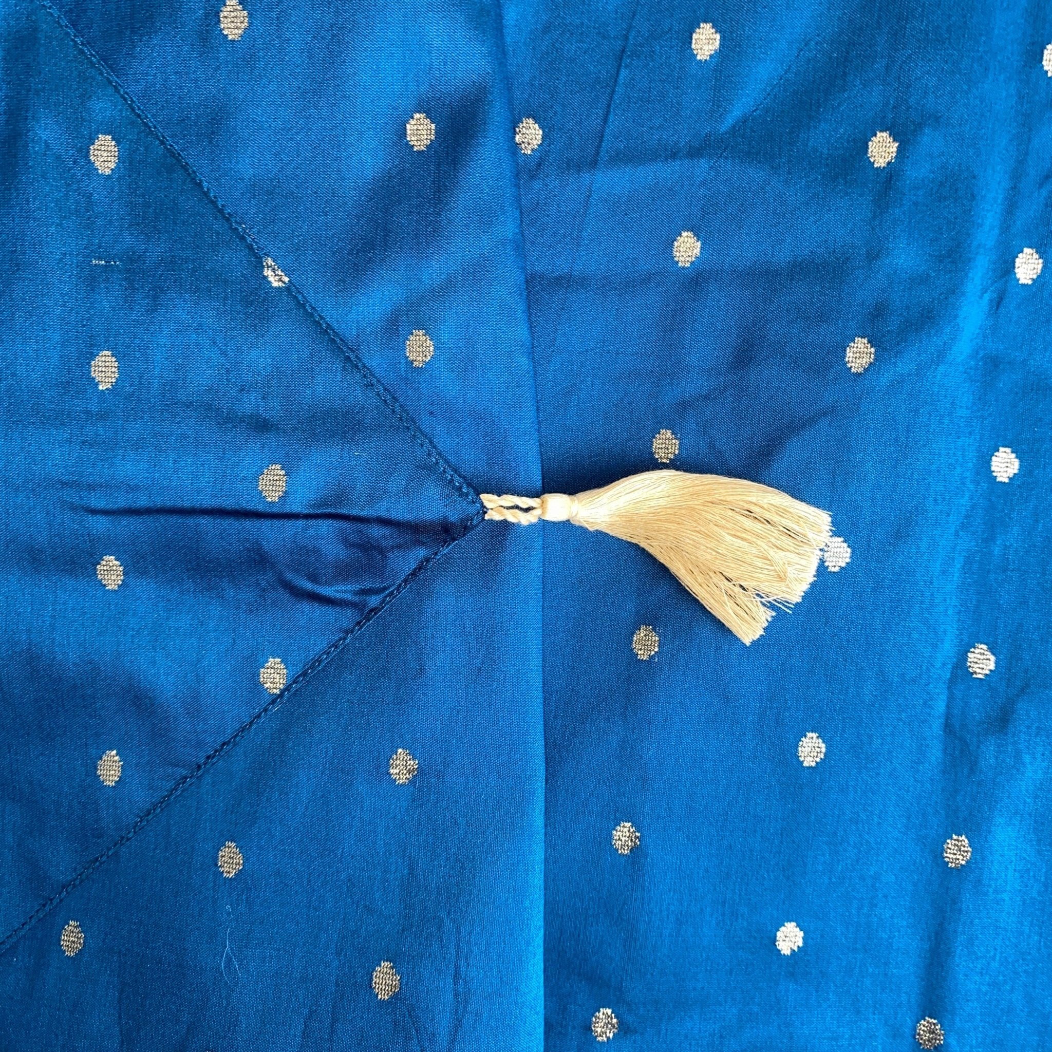 Indigo Charm Taffetta Table Runner 13" x 72" - Coral Slub - 