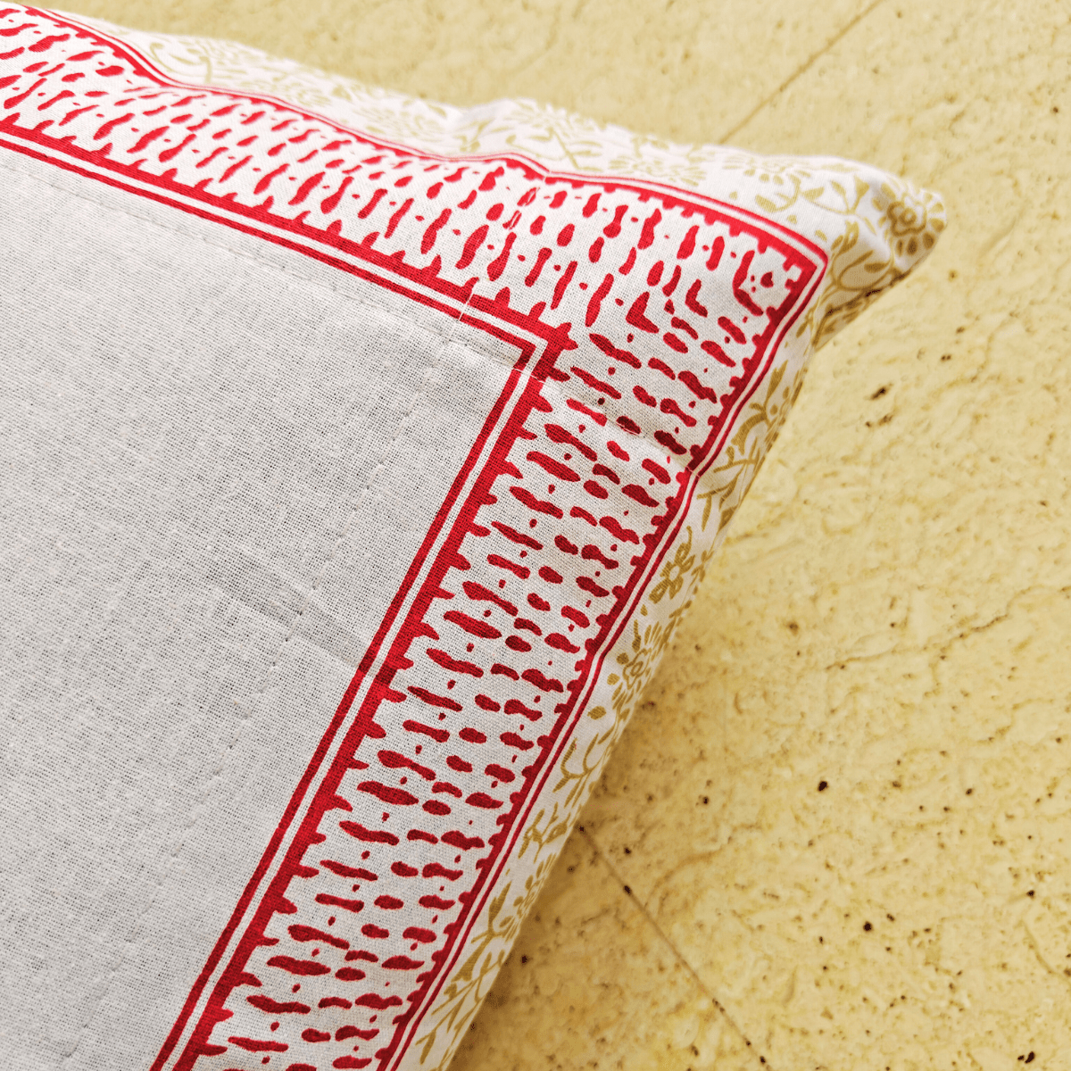 Isha Cushion Cover Set – 100% Cotton – 16" x 16" (Set of 5) - Coral Slub - 