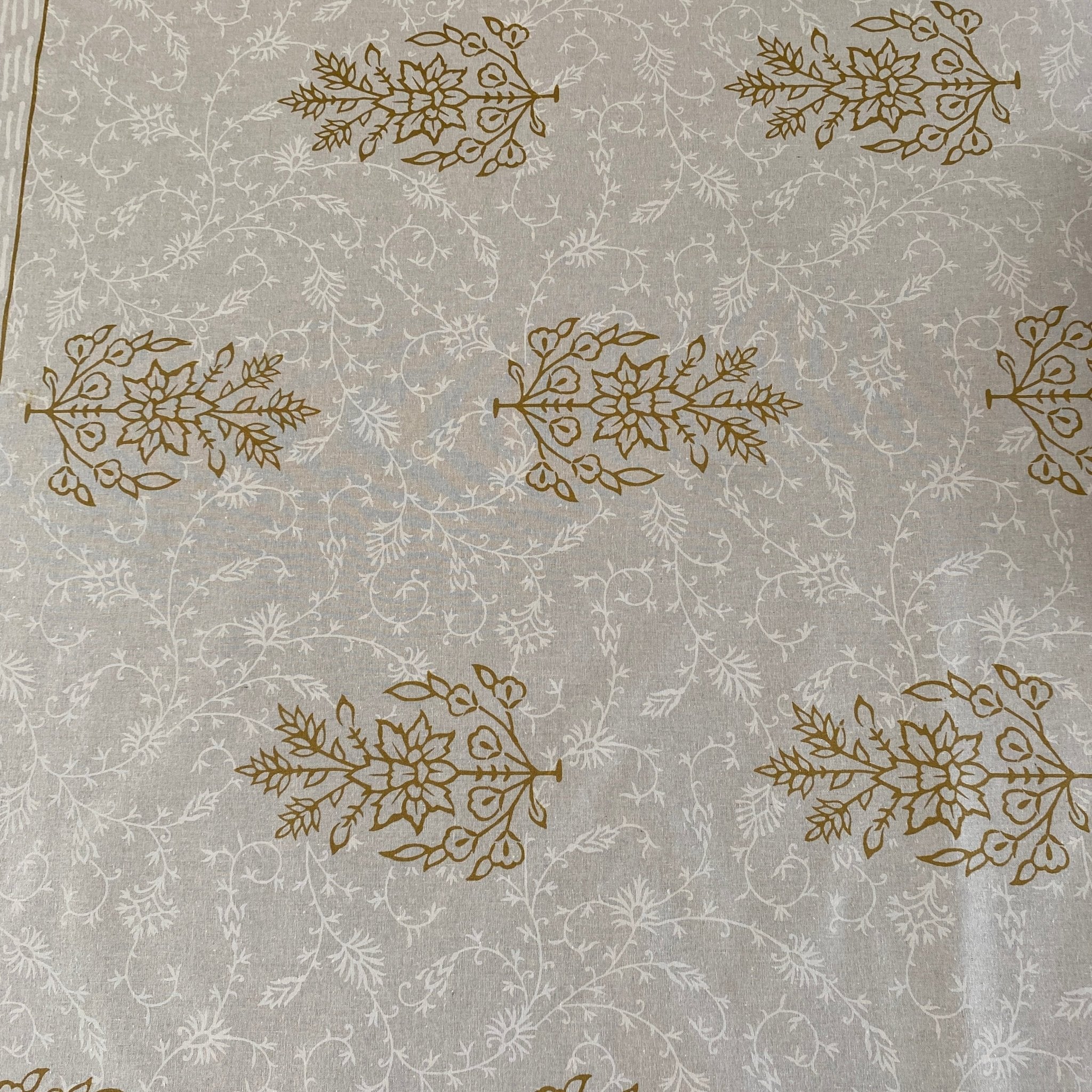 Ivory Coast 6 Seater Dining Table Cover, 100% Cotton, 60" x 90" - Coral Slub - 