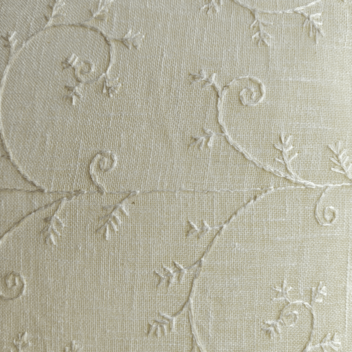 Ivy Emroidered Cushion Cover Set – 16" x 16" (Pack of 2) - Coral Slub - 