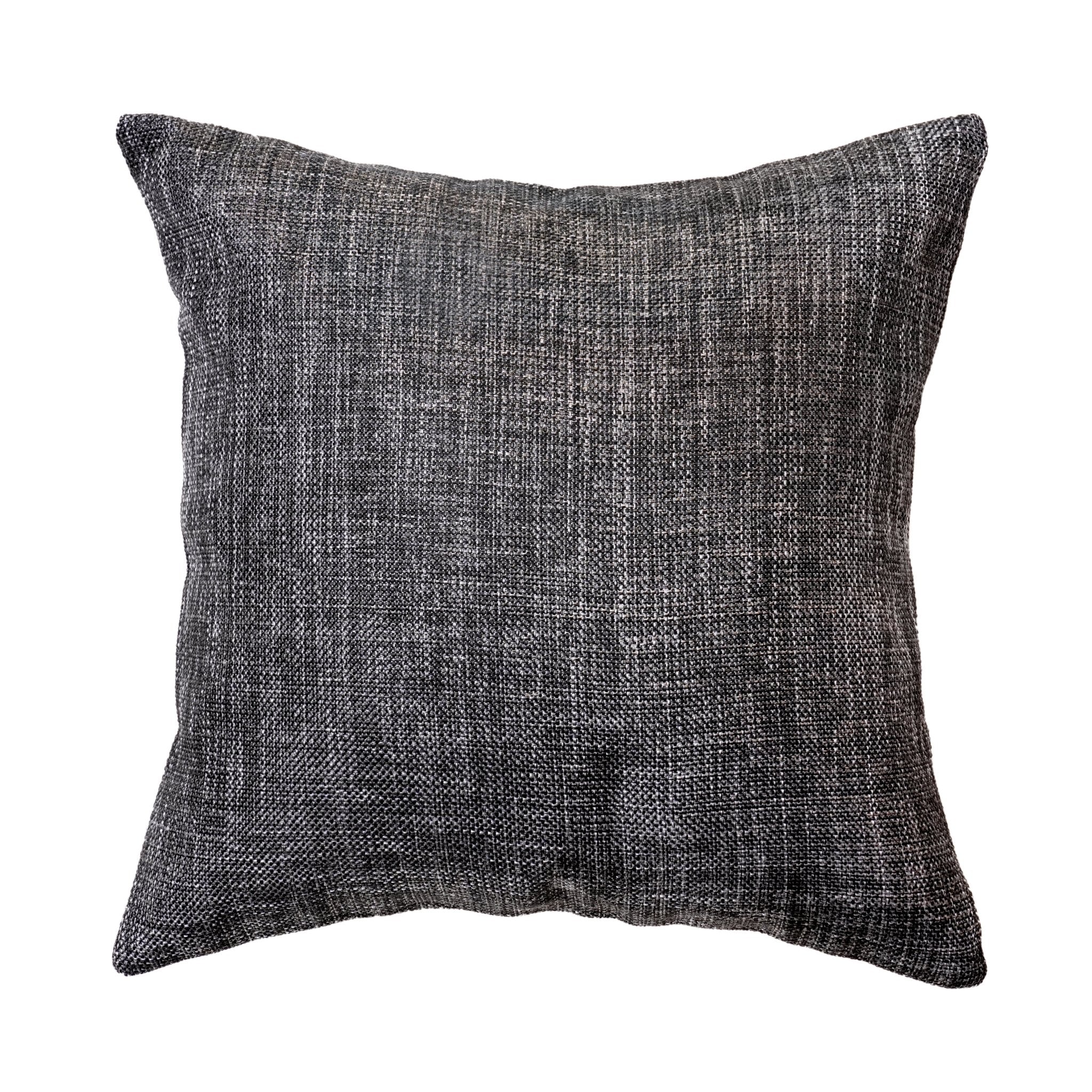 Jute Essence Charcoal Cushion Covers, Pack of 2, 16" x 16" - Coral Slub - 