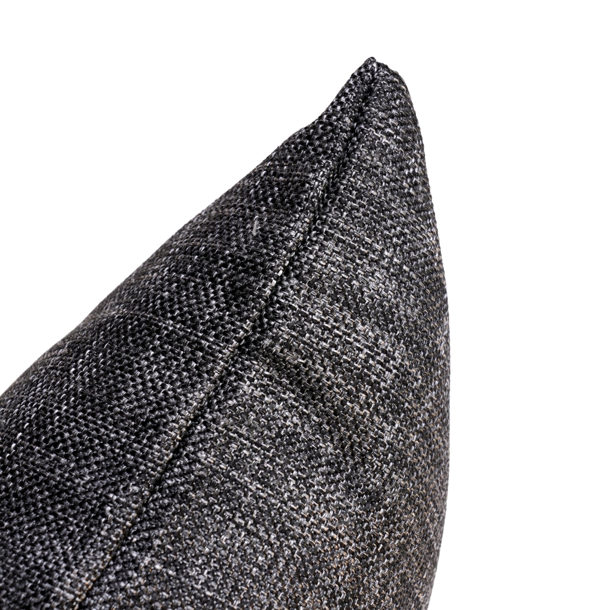 Jute Essence Charcoal Cushion Covers, Pack of 2, 16" x 16" - Coral Slub - 