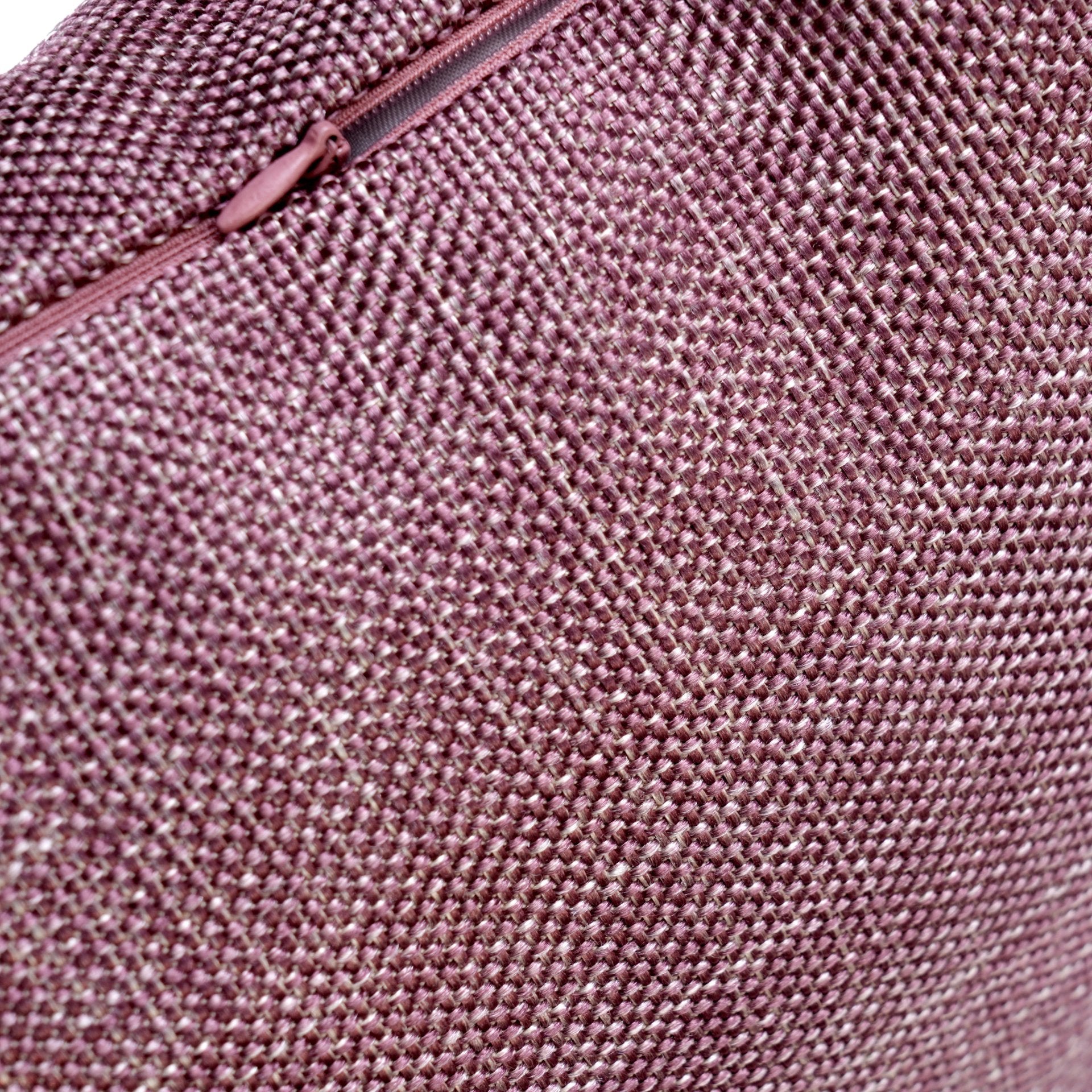 Jute Essence Dark Mauve Cushion Covers, Pack of 2, 16" x 16" - Coral Slub - 