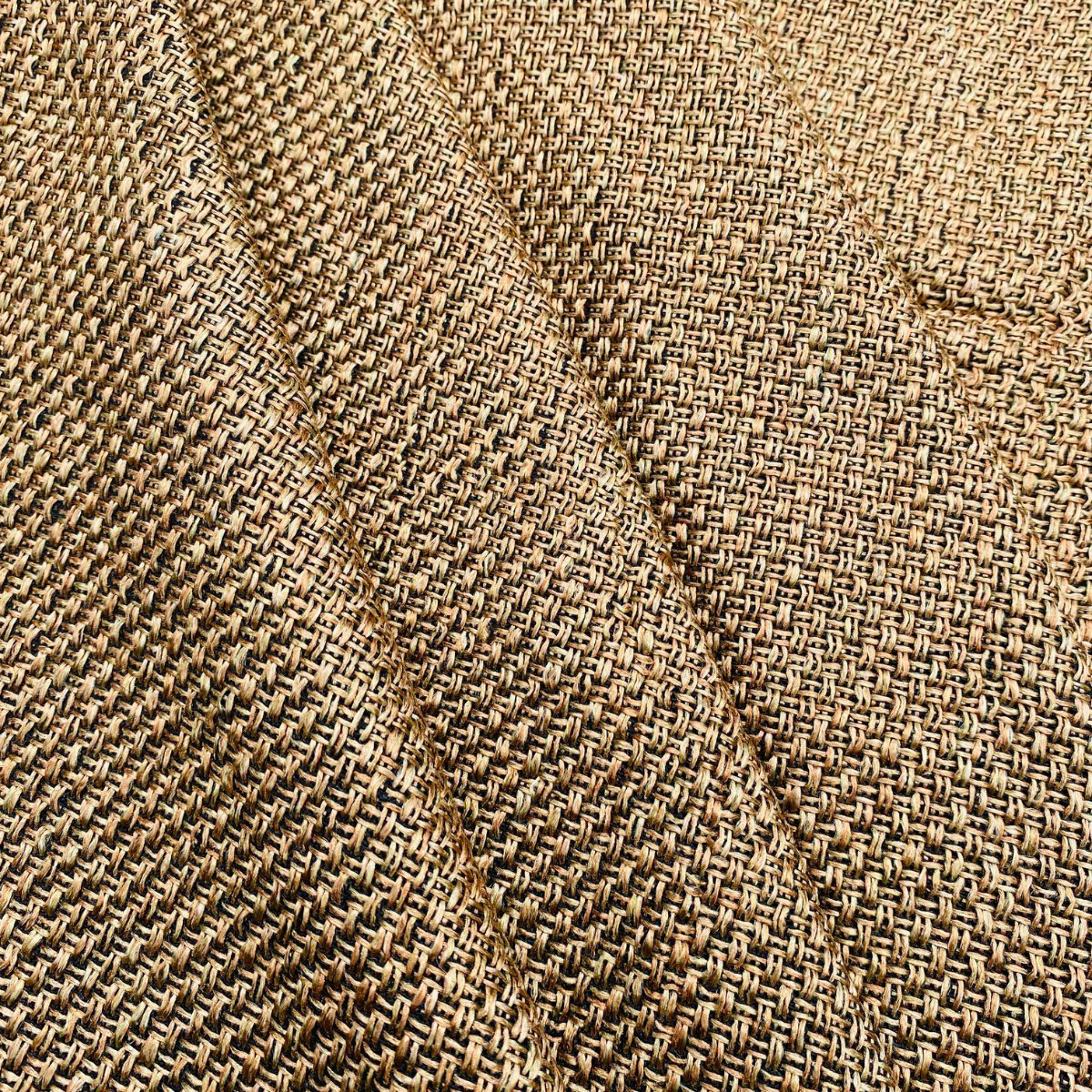 Jute Lux Bronze Six Seater Dining Table Cover, 60" X 90" - Coral Slub - 