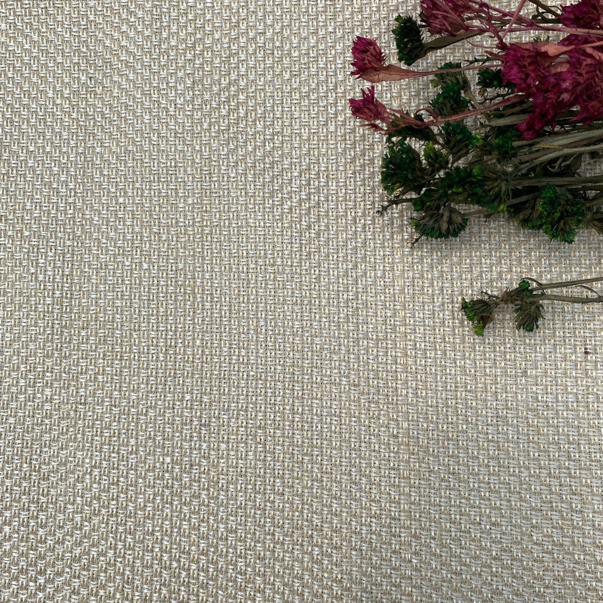 Jute Lux Offwhite Six Seater Dining Table Cover, 60" X 90" - Coral Slub - 