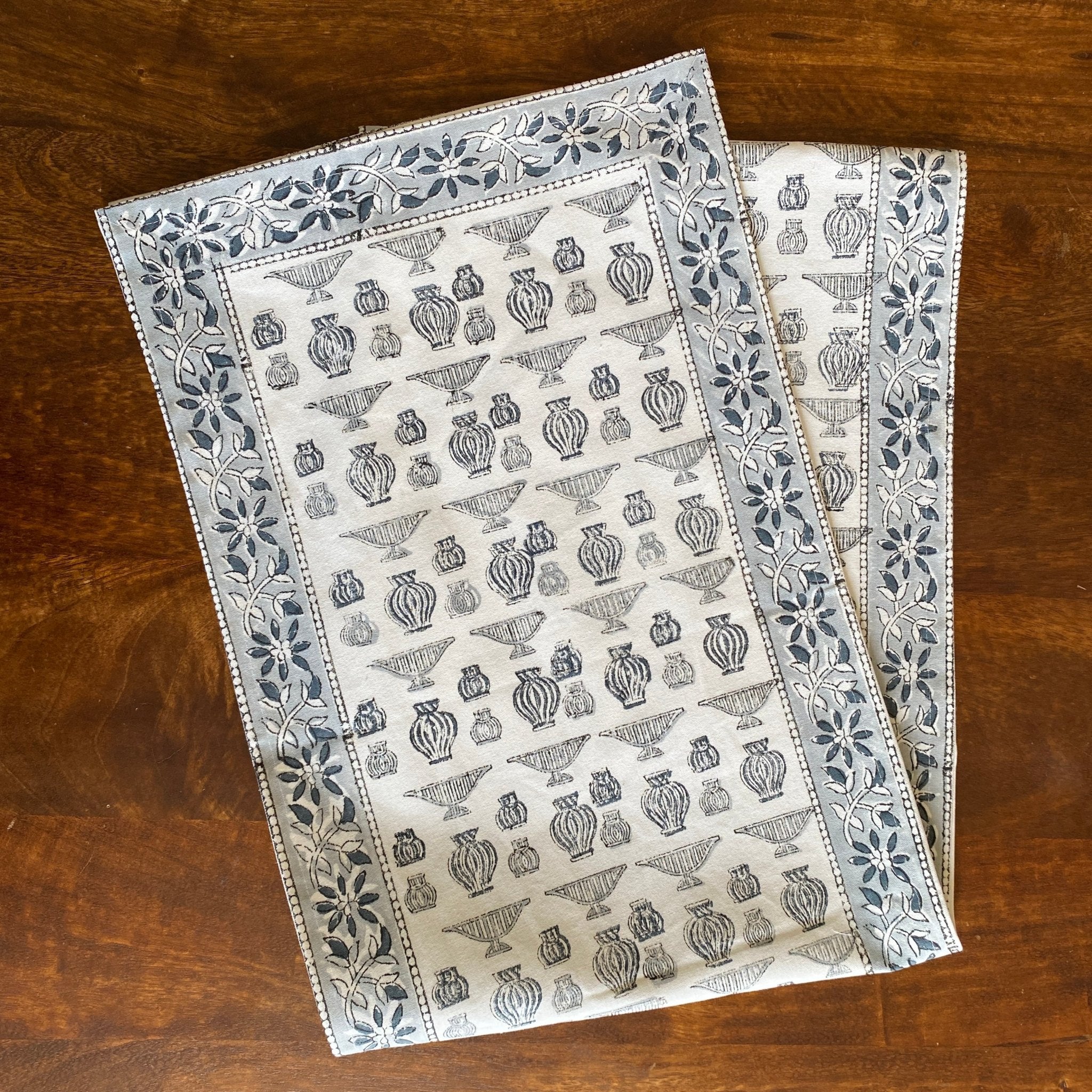 Kalash Table Runner, 100% cotton, 13" x 72" - Coral Slub - 