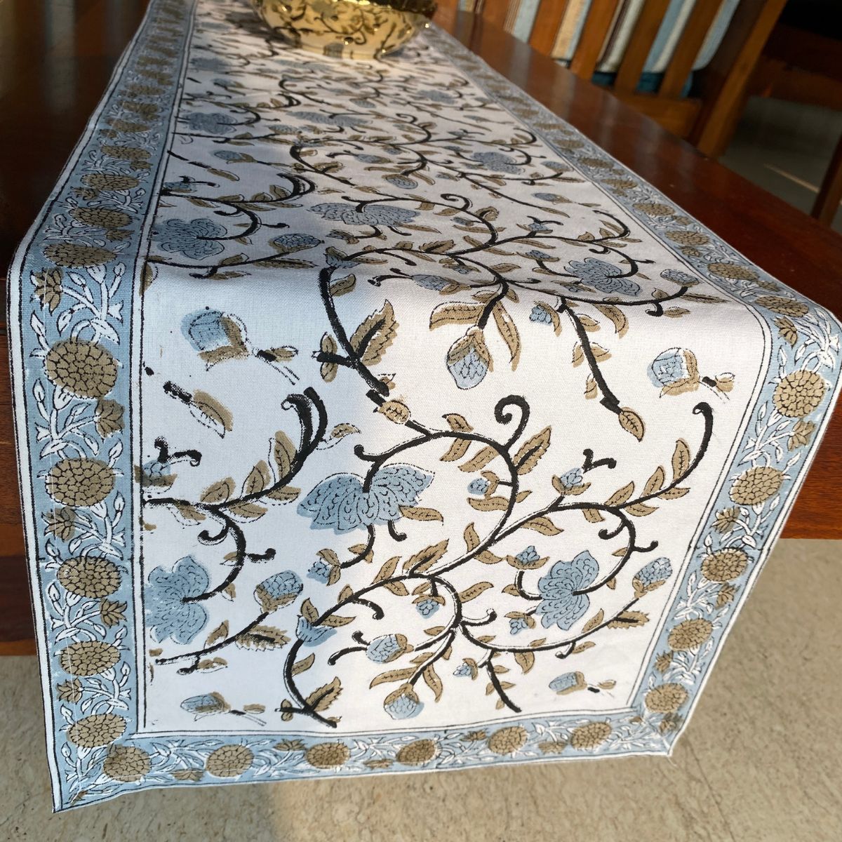 Kasturi Table Runner, 100% cotton, 13" x 72" - Coral Slub - 