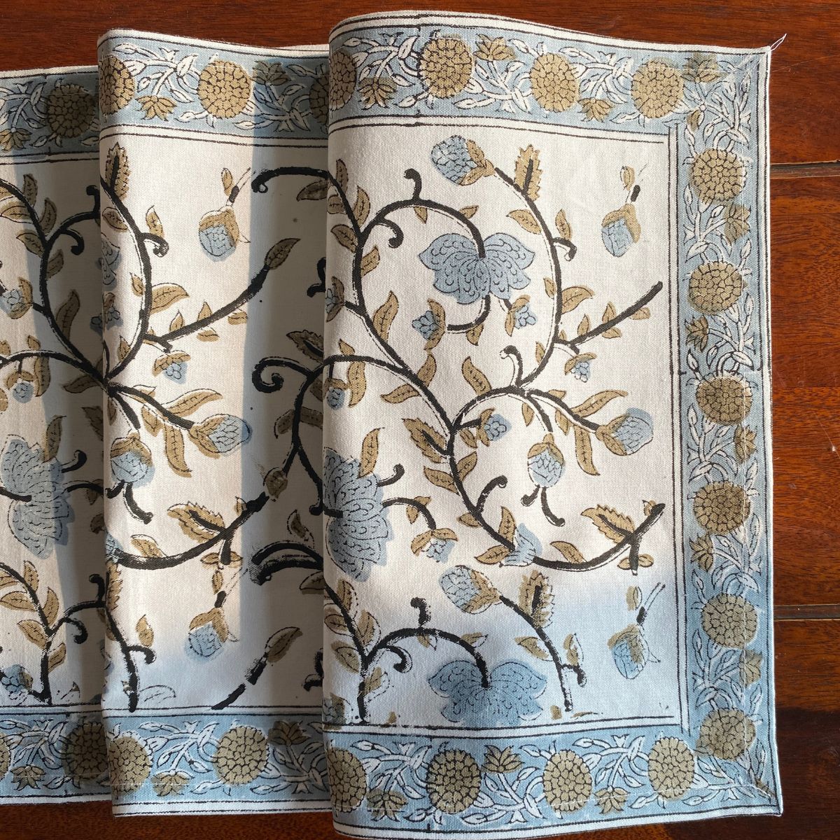 Kasturi Table Runner, 100% cotton, 13" x 72" - Coral Slub - 