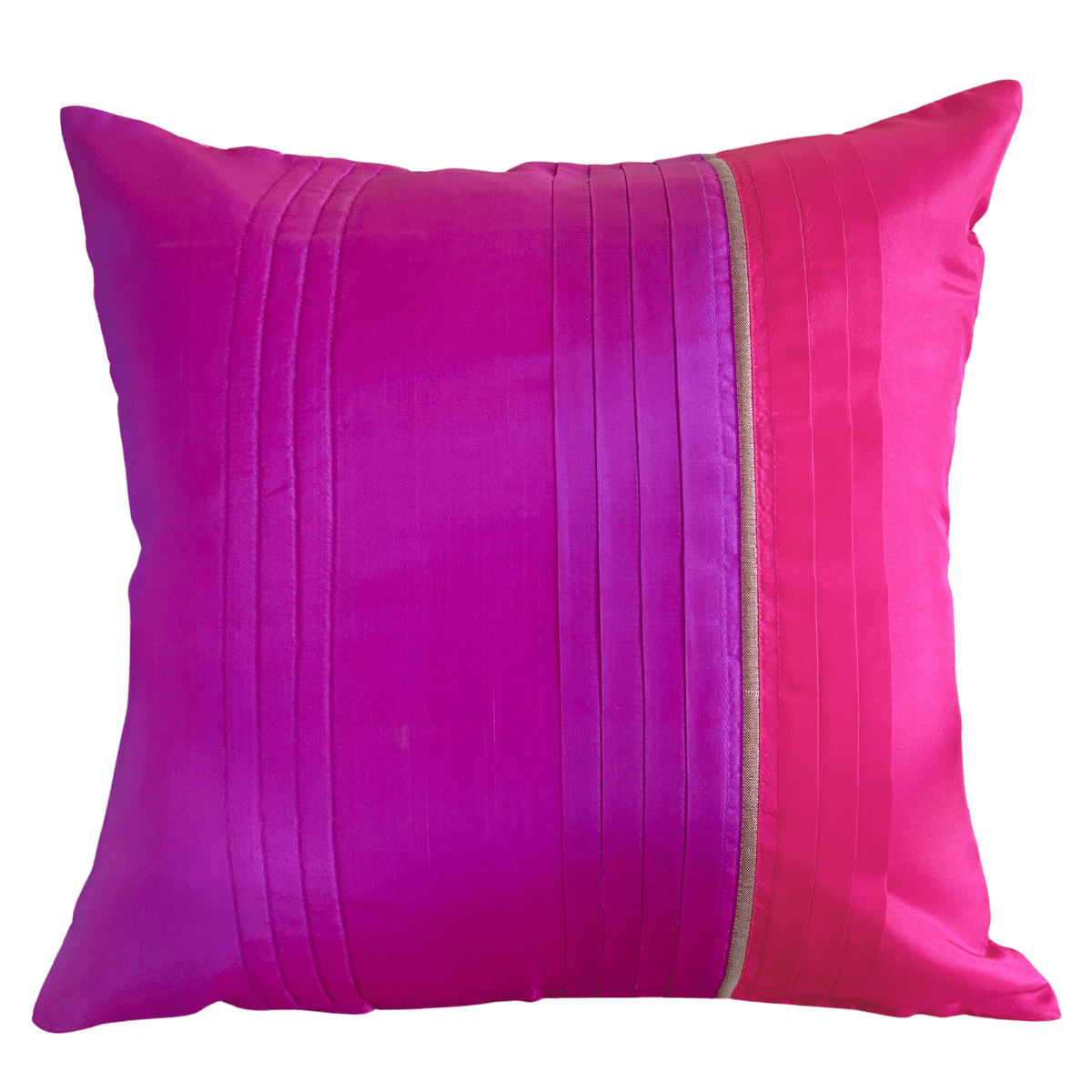 Kosa Pink Cushion Cover, 16" x 16",Pack of 1 - Coral Slub - 