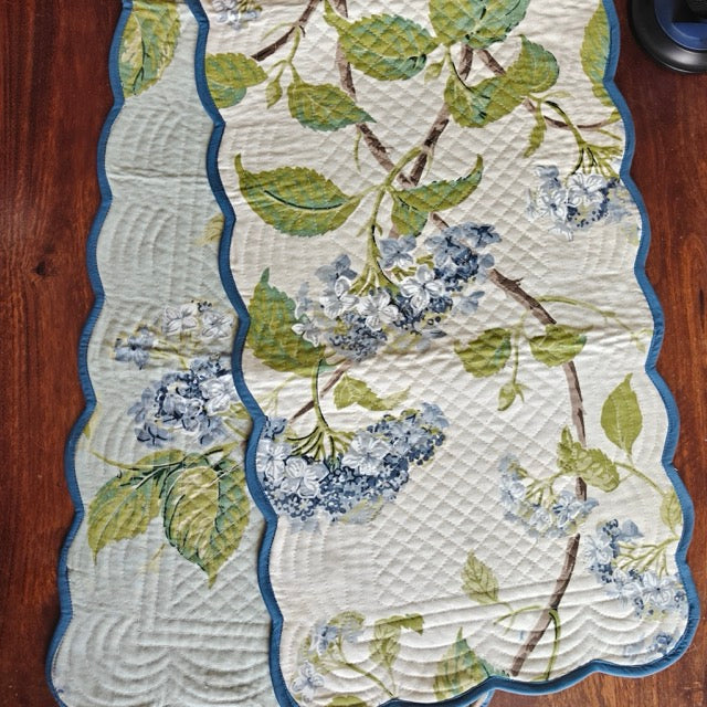 Blue Bird Reversible Table Runner