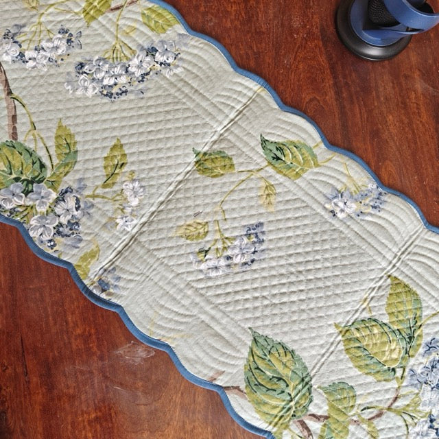 Blue Bird Reversible Table Runner