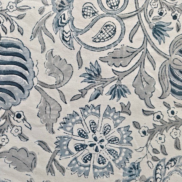 Madhavi Block Print Runner - Coral Slub -