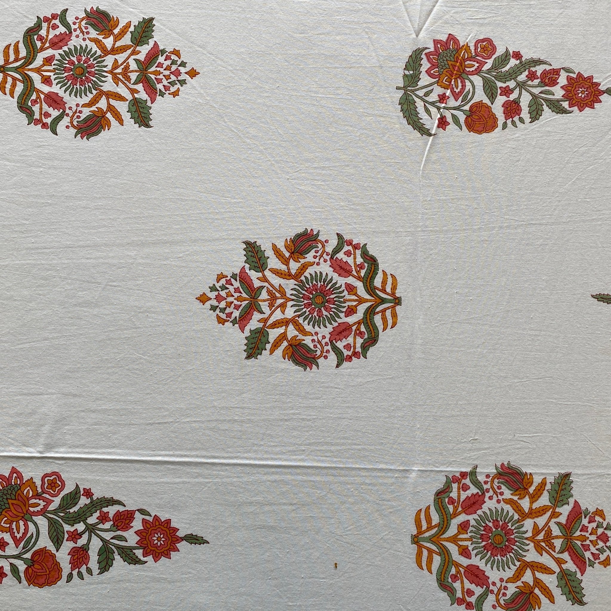 Madhur Bedsheet Set 100% Cotton, King Size, 100" x 108" - Coral Slub - 