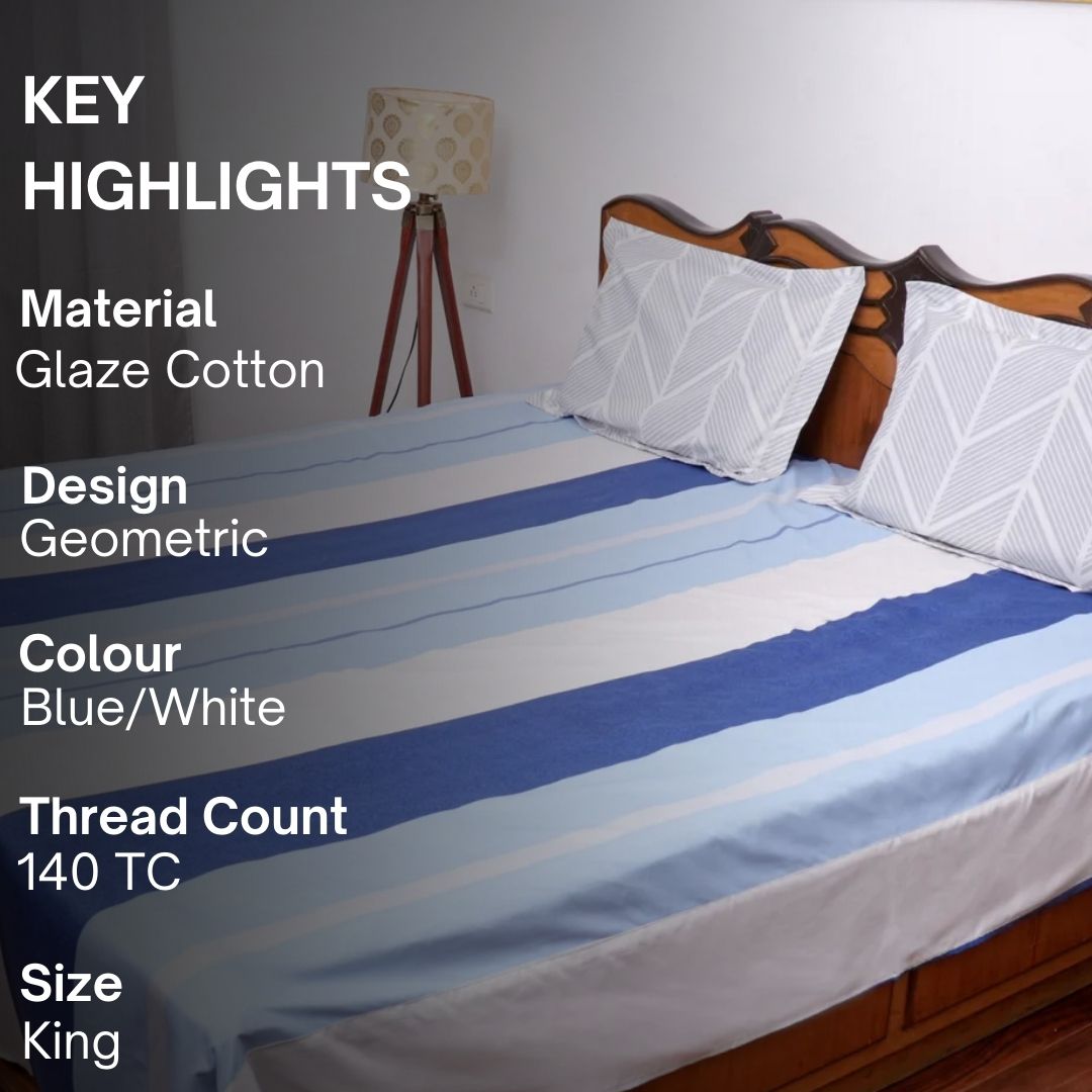 Marina Bedsheet Set King Size, 108" x 108" - Coral Slub - 