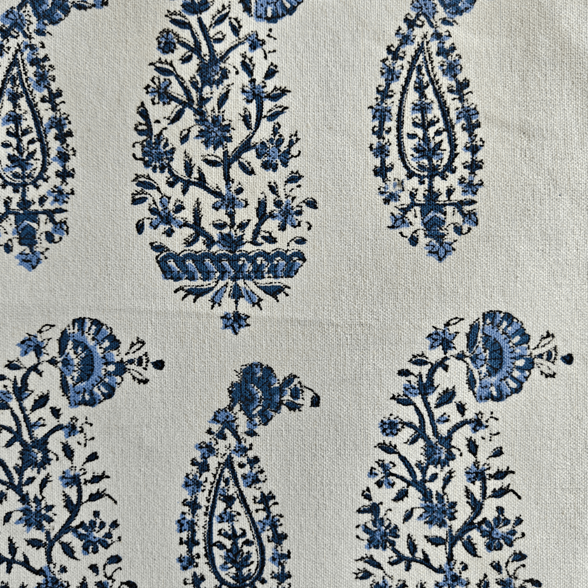 Mayur Hand Block Print Placemats, 12" x 18", Set of 6 - Coral Slub - 